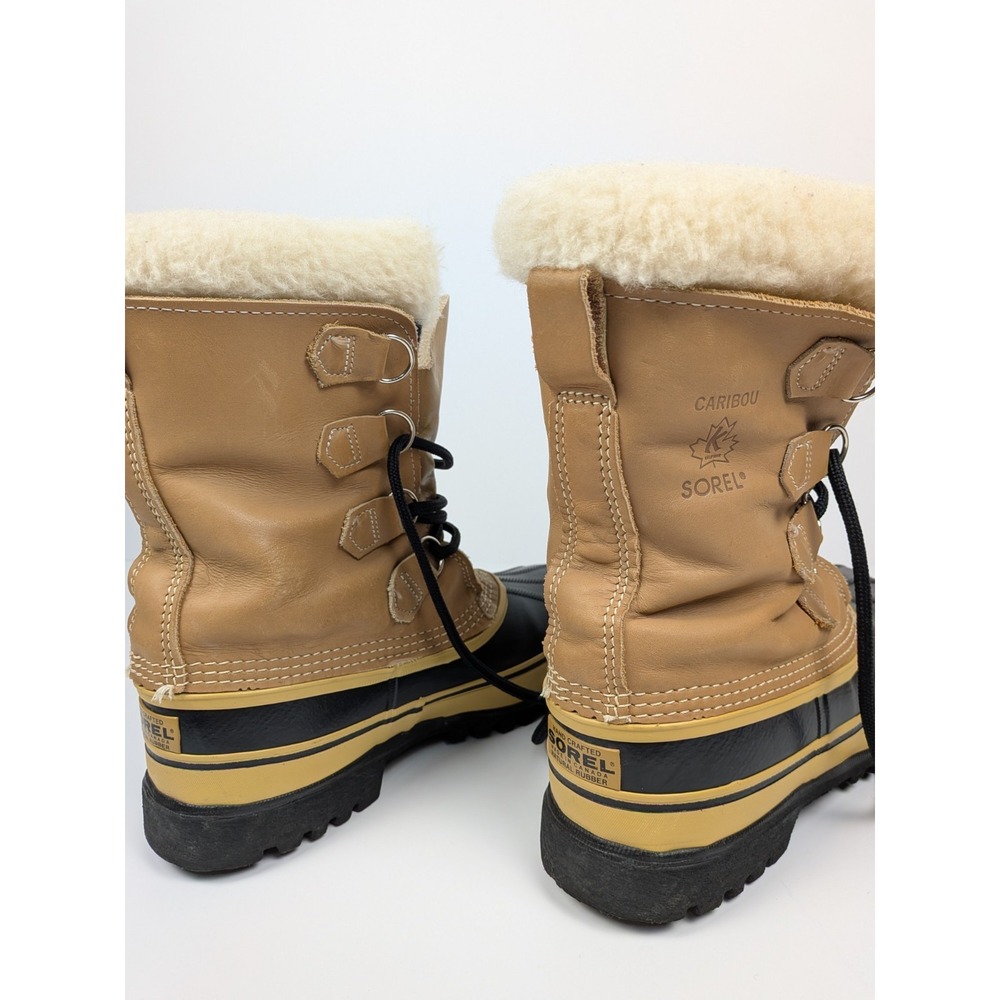 Sorel Caribou Boots Women's 8 Made in Canada Kaufman Leather Winter Snow Boots - Picture 6 of 11